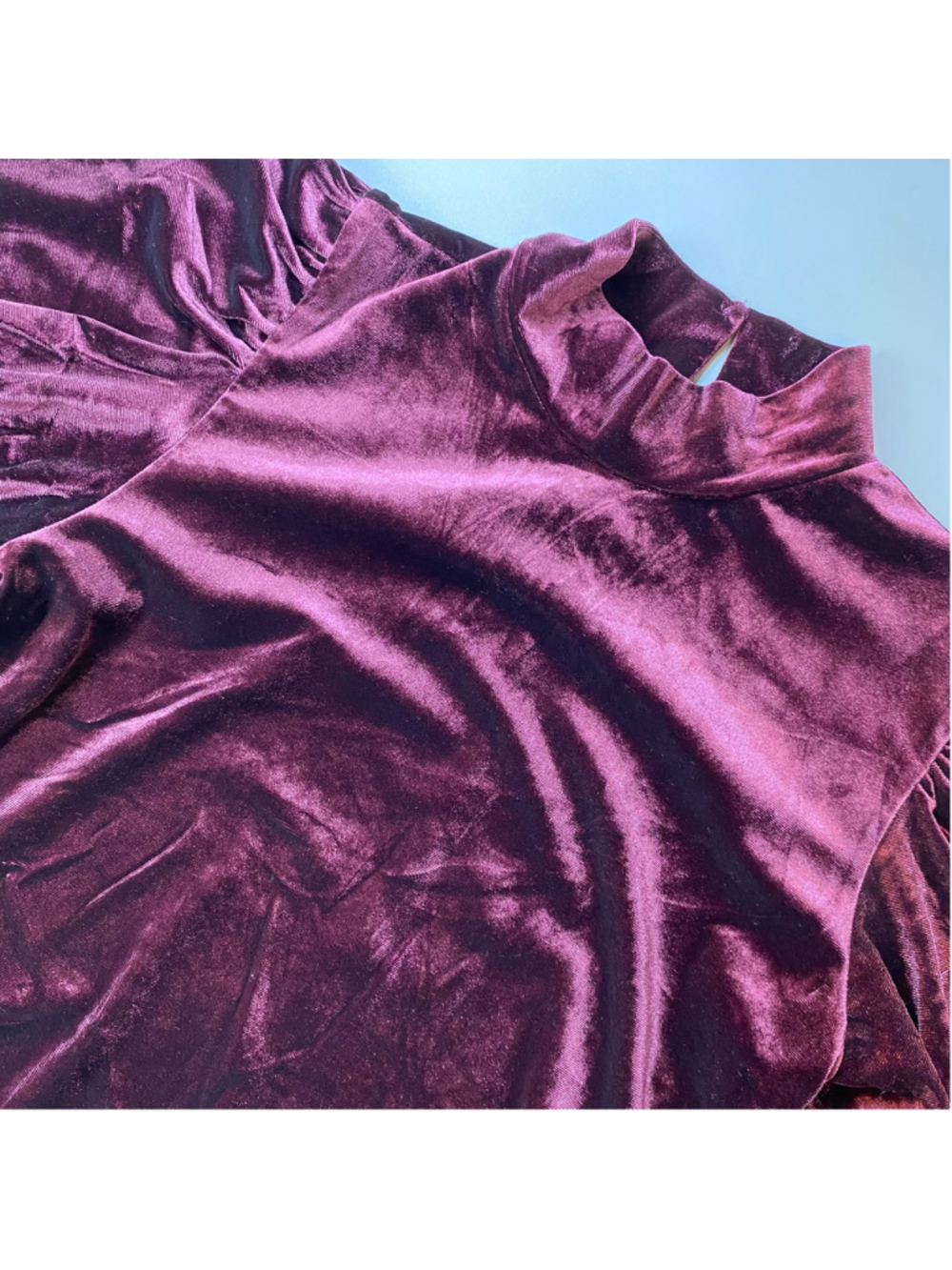 Velvet Top Medium Maroon Purple Laundry Shelli Segal Whimsigoth Dark Romantic